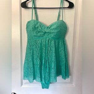 Tropical Escape Green Bustier Camisole Top